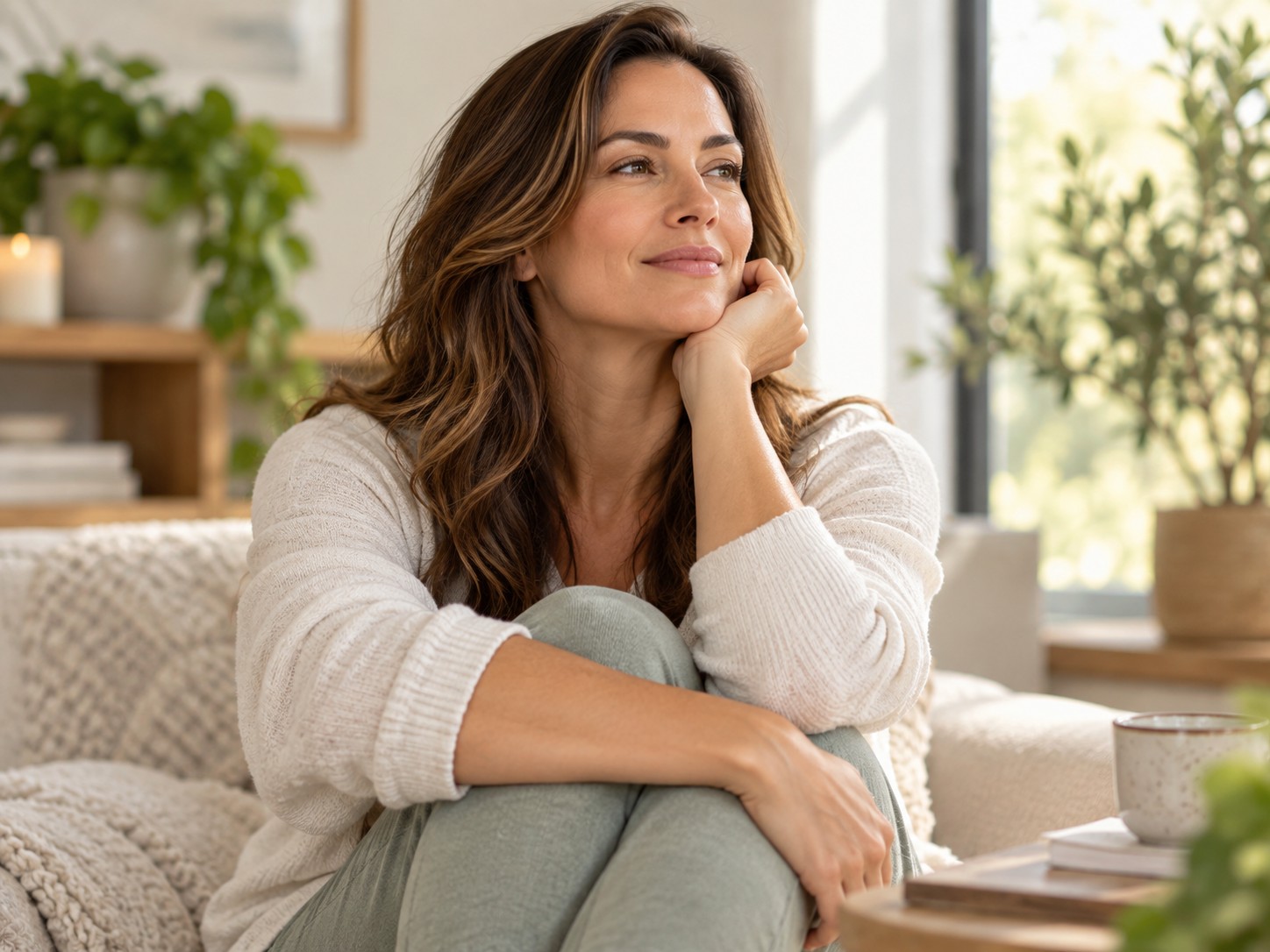Adult in a calm wellness setting